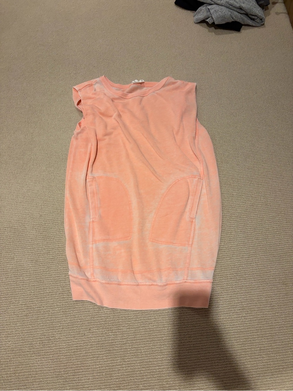 Aritzia daily Practice Women's Swim Cover Up Sleeveless Terry Pocket Dress